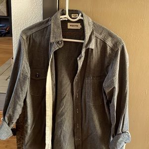 Taylor Stitch Utility Shirt Size Small 38 - Salt & Pepper Chambray
